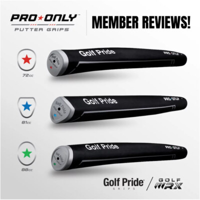 NEW Golf Pride Pro Only Putter Grip Set Red/Green/Blue Star .580