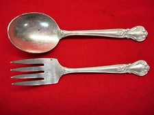 VINTAGE WEIDLICH STERLING - ANCESTRY PATTERN - CHILD'S FORK & SPOON