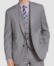  450 Michael Kors Men's Gray Modern-Fit Wool Stretch Blazer Coat Suit Jacket 38S