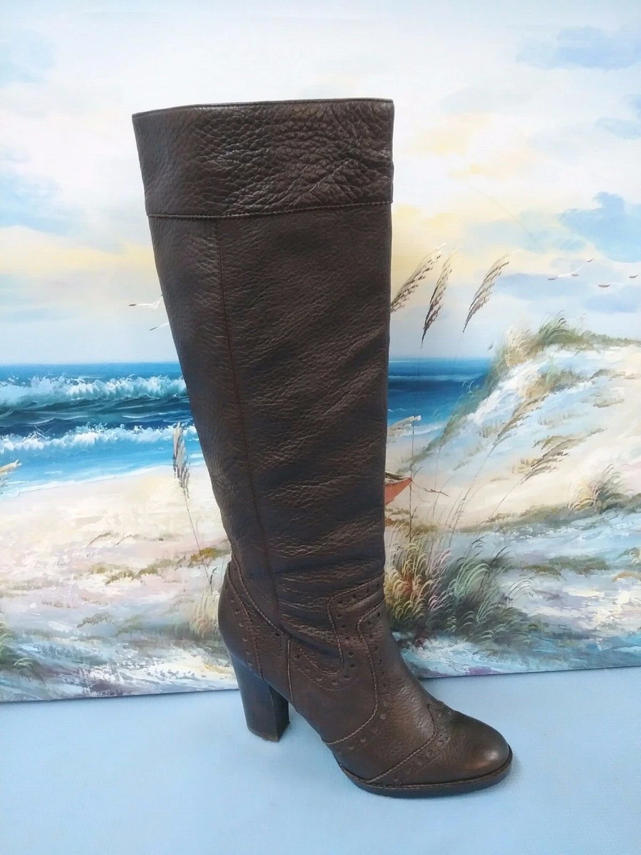 Dark brown clearance high heel boots