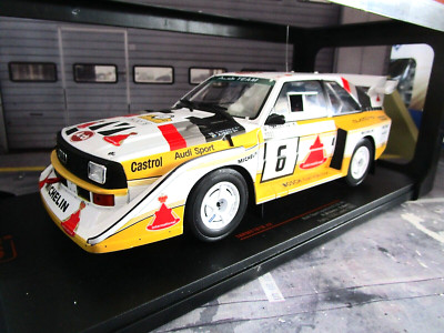 AUDI S1 E2 Quattro Rallye WM 1000 Lakes Finnland Gr.B 1985 #6 Mikkola  IXO 1:18