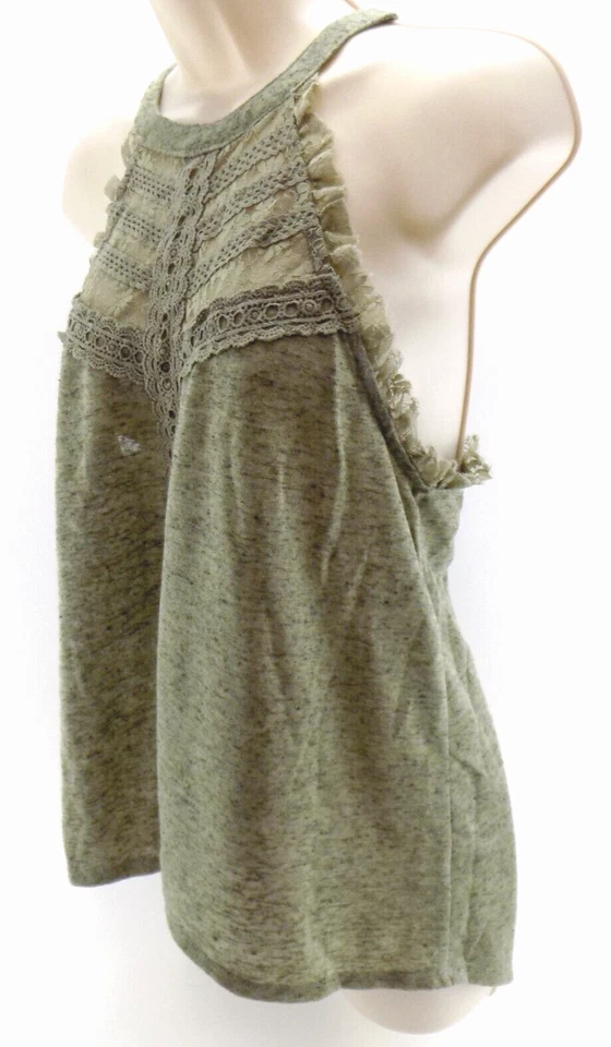 Blusa American Rag sin mangas damas junior talla L elástica ojo de cerradura espalda encaje Foto 2 de 4