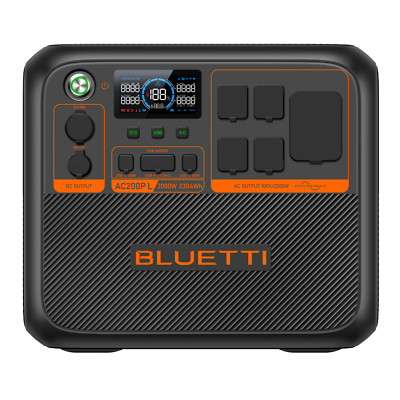 New BLUETTI AC200PL 2400W 2304Wh Portable Power Station for Camping, RV