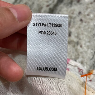 Lulus Clara Lee Pink Striped Ruffle Crop Top Cotton Women's Size