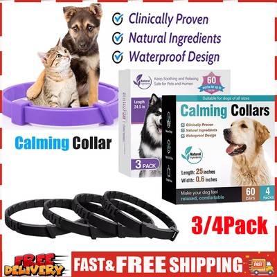 3/4 Pack Pet Calming Collar Angst Relief Pheromon Halsband für Katzen Hunde