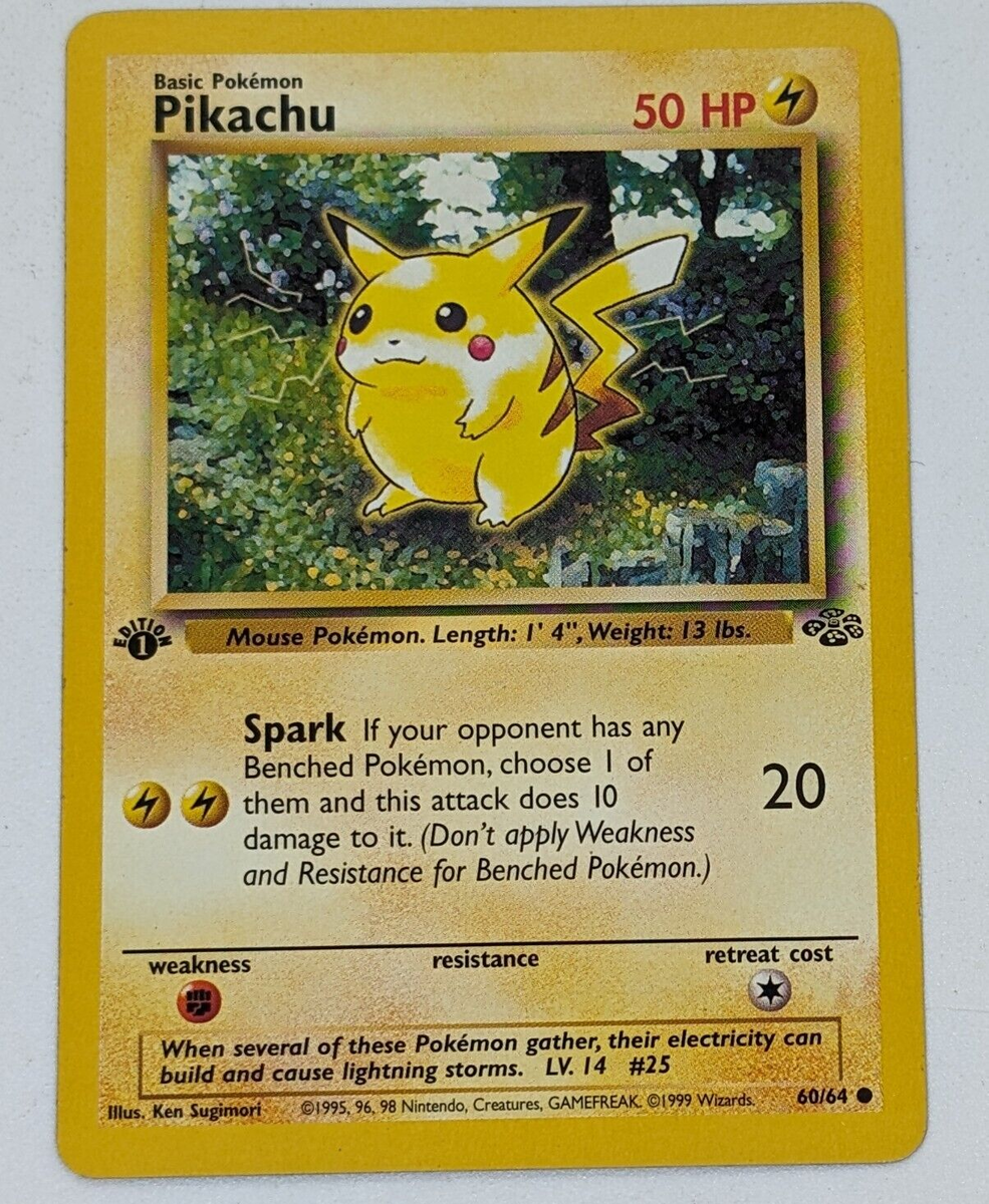 ポケモンカードゲーム 1999 Pikachu Yellow Cheeks 1ed PSA5 Pokemon Pikachu Yellow Cheeks 1999 58/102 Base Set! | eBay