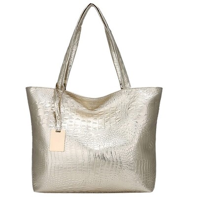 Crocodile Leather Women's Top Layer Cowhide Handbag Women's Fashion Large-capacity Shoulder Bag