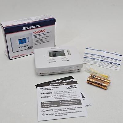 Honeywell Thermostat Braeburn 1020NC Digital Non-Programmable