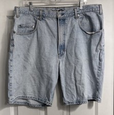 Vtg GAP Jean Shorts Mens 38 Baggy Fit 9" Button Fly Y2K 90s Denim Made in USA