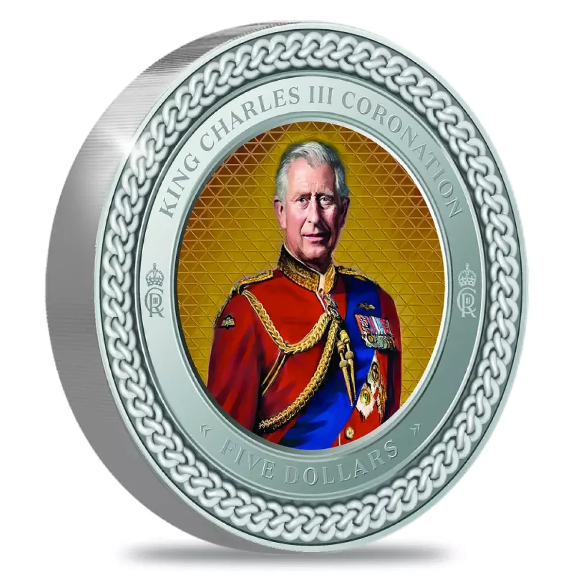 King Charles III Coronation 5oz Silver Proof Coin, Silver Coin, New Zeeland 2023