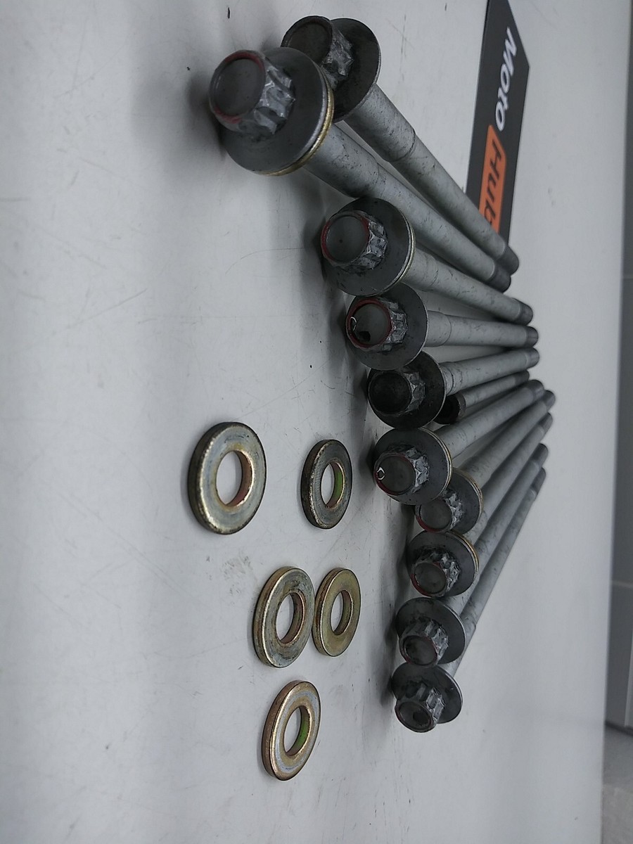 パーツ Sss 05-06 KAWASAKI NINJA ZX6R ZX636 OEM CYLINDER HEAD STUD BOLT WASHER