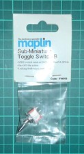 Maplin Sub - Miniatur Kippschalter B. Ein-Aus-Ein, beidseitig verriegelbar. Nie benutzt