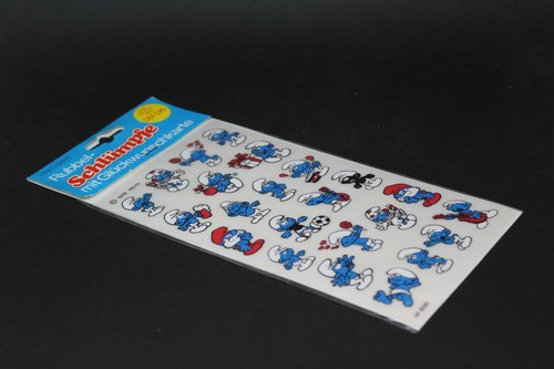 VINTAGE SMURFS 1979 peyo / NEW SEALED / TRANSFERS / DECALCOMANIA / RARE - Picture 3 of 3
