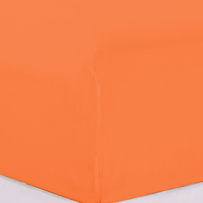 4er Pack King Size Kingsize 12'' tiefe Spannbettlaken Mikrofaser orange