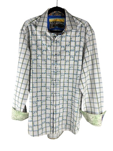Robert Graham Men’s Long Sleeve Shirt With Embroidered All Over Design Size XL - Picture 2 of 23