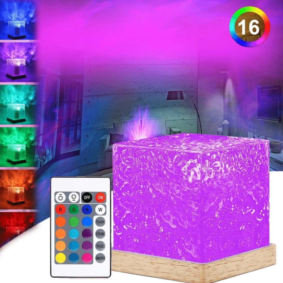 Nordlicht Projektor Lampe 16RGB LED Farbwechsel Wasserwellen Lampe Nachtlicht DE - Bild 2 von 4