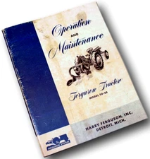 Ferguson To-20 Tractor Owners Operators Manual Maintenance Operation Ford Harry