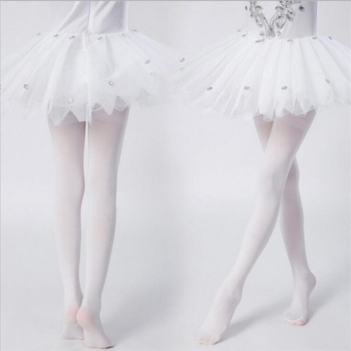 Kids Girls Ultra Soft Pro Dance Tights Footed Ballet Dance Pantyhose Stockings ✦ - Picture 5 of 36