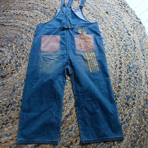 Paul McNeil maßgeschneiderte Künstler Maler CROPPED DUNGAREES Größe MEDIUM handbemalt - Bild 15 von 17