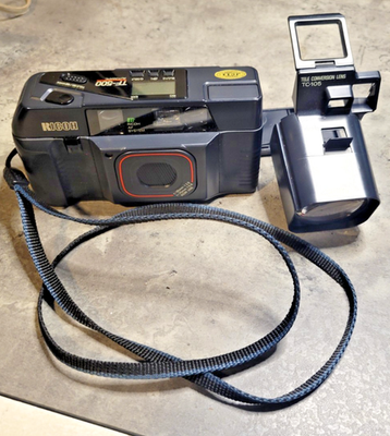 VINTAGE RICOH TF-500 Compact Camera WITH Tele Conversion Lens TC