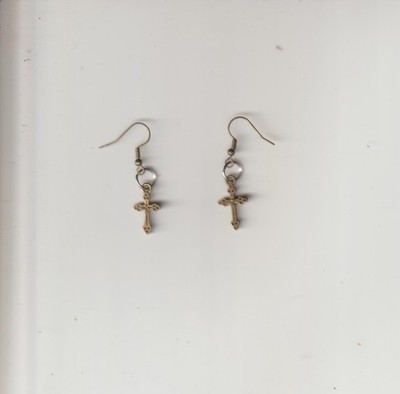 CROSS EARRINGS PIC YOUR PAIR DROP DOWN BOX 20 PAIRS CHRISTMAS/GIFT