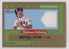 2013 Topps Heritage Clubhouse Collection Relics Gold 82/99 Michael Young lz7