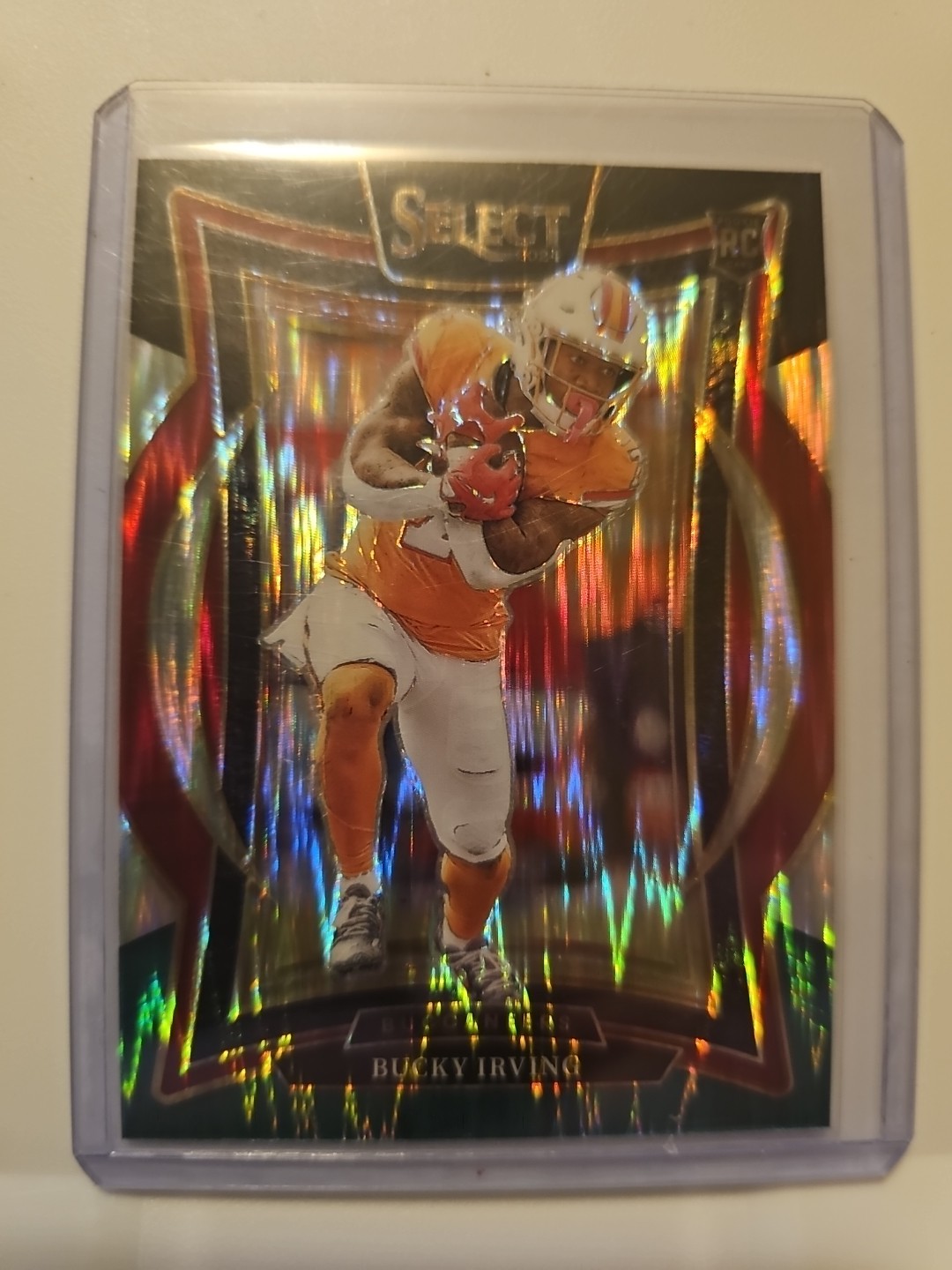 2024 Panini Select - Concourse Bucky Irving #4 Black & Green Shock Prizm (RC)