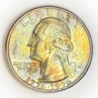 COLLECTIBLE TONED 1976D - WASHINGTON QUARTER - 40% Silver BU TONED COIN