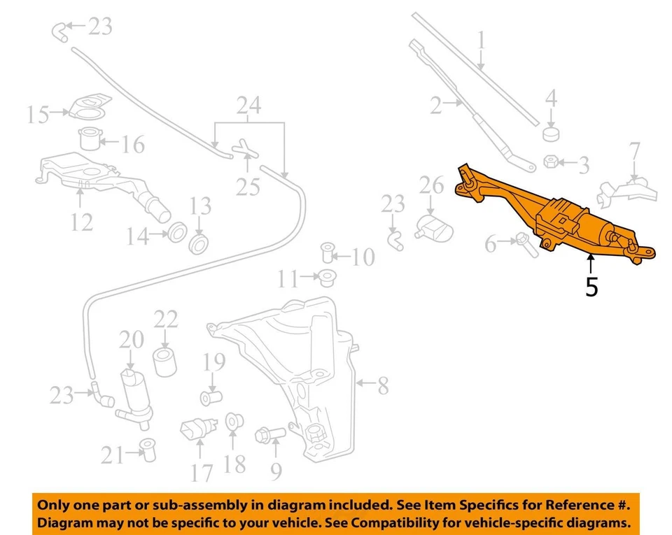2010 Audi S4 Front Windshield Wiper Motor OEM 132K Miles - LKQ411509976 - Изображение 4 из 4