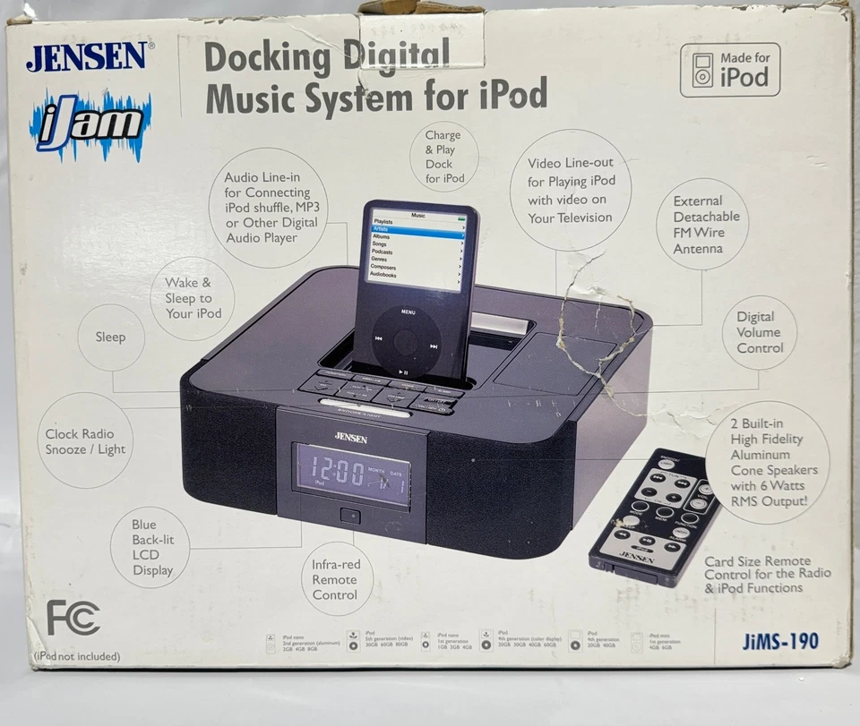 Jensen iJam iPod Speaker Dock with Remote JiMS-190 2006 - Image 2 of 4