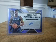 Adama Sanogo 2023 Prizm Draft Picks ROOKIE AUTO 80/125 PENMANSHIP Blue 💎 