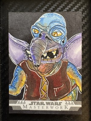 2024 Masterwork Star Wars Watto Sketch Kris Penix 1/1 - Topps Premium Card