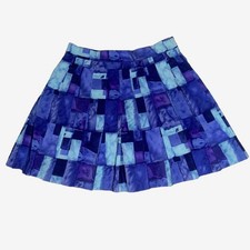 Vintage Geometric Print Pleated Tennis Skirt Size 6 Lily  s Of Beverly Hills