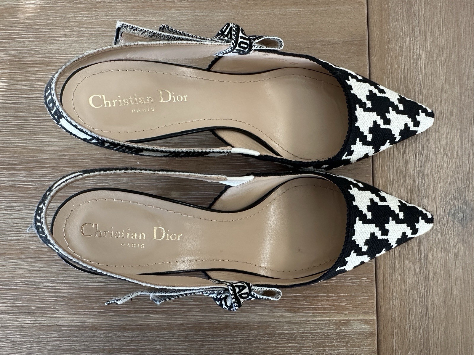Authentic DIOR J’adior Slingbacks Houndstooth Des… - image 3