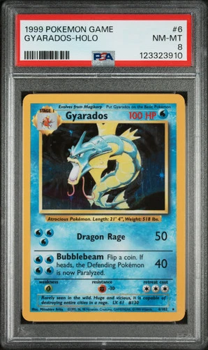 1999 Pokemon Game Gyarados Holo Holo PSA 8 Nr-Mt #6