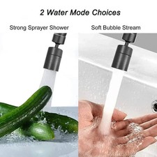 NEW 360 Swivel Kitchen Faucet Aerator Spray Head 2 Mode Water Saving Tap Nozzle