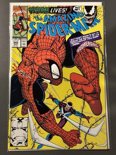 Amazing Spider-Man #345 (1991) 1st Full Cletus Kasaday VF/NM MCU 🔥🔥