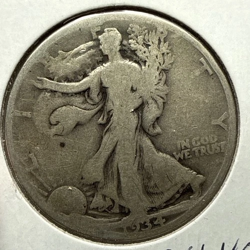 1934-D SILVER WALKING LIBERTY HALF DOLLAR, SMALL MINTMARK, FINE DETAILS 90%