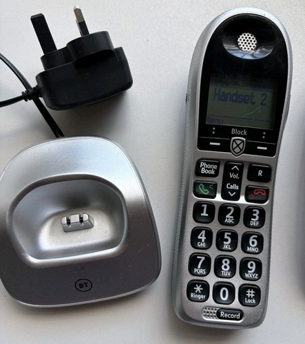 BT 4600 Duży przycisk Telefon bezprzewodowy Podwójna słuchawka Dom Odbieranie Telefon Blokowanie połączeń - Zdjęcie 9 z 16