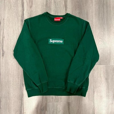 Supreme Box Logo Crewneck (Forest Green) - FW18 - RARE - Deadstock Authentic L