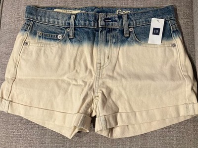 GAP Women's DENIM Original Best GF Dip-Dye SHORTS Size 25P Petite like 0 NEW NWT