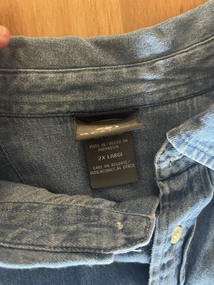 CAMISA VAQUERA VINTAGE/OHIO STATE/OSU 2XL MANGA LARGA CON BOTONES CON BOLSILLOS Foto 4 de 4