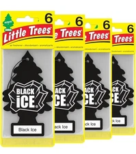 LITTLE TREES Car Air Freshener for Auto or Home Black Ice 24 Air Fresheners