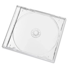 Clear Single CD Disc Jewel Cases for 1 Disc with Clear Tray