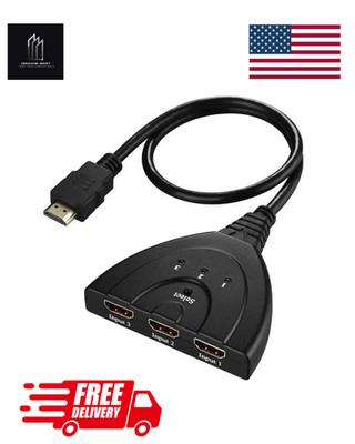 3 Port HDMI Splitter Cable 1080P Switch Switcher HUB Adapter for HDTV PS4 Xbox