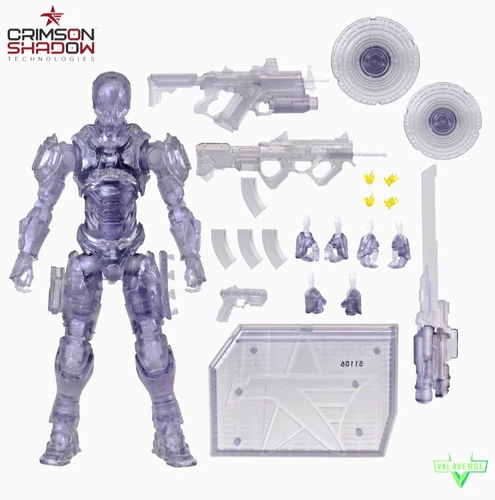 VALAVERSE ACTION FORCE 1:12 PRAETORIAN WRAITH 2.0 CLEAR 6” FIGURE MAIL-AWAY MISB