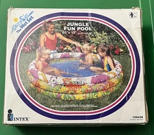 Vintage 1994 Index Jungle Fun Pool 60” X 13” Wet Set