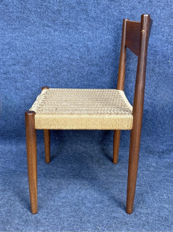 Silla auxiliar de comedor moderna danesa de teca Poul Volther para Frem Røjle Mid Century Foto 2 de 4