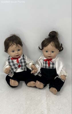 Lot Of 2 Playmates Toys BSB Baby So Beautiful Twin Collectible Porcelain Dolls