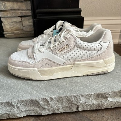 GANT Ellizy White/Beige Leather/Suede Trainers Sneakers Shoes Women's Sz 41